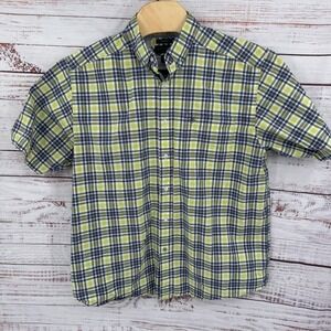 Ariat PRO Series Stretch Plaid Short Sleeve Button Up Shirt Mens XL Cowboy Rodeo